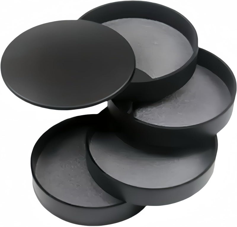 LAYXLDZ Jewelry storage box - Women's 4-layer rotating travel jewelry box with lid and dust cover,Ear ring holder,Can store rings,bracelets and necklaces,Ear studs and necklaces (black) - Image 1